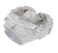 BELLIFFY Dog Memorial Angel Statue with Feathered Wings Resin Pet Bereavement Tribute Stone for Garden Outdoor Dog Grave Marker Cherished Pet Remembrance Ornament