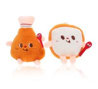 BELLIFFY Dog Play Toy Set 2pcs Molar Chewing Toys Squeaky Plush Interactive Decorative for Puppies