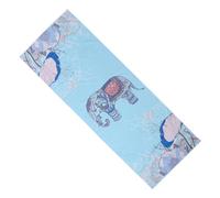 BELLIFFY Double-sided Plush Non-slip Yoga Pad Printed Fitness Cushion for Home Gym Workout Soft Thick Exercise Mat Protecting From Cold Floors and Easy to Carry