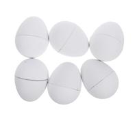 BELLIFFY Easter Craft Kit Unpainted Paper Eggs 6pcs Large Easter Eggs Easter Decorations