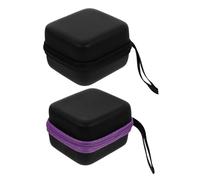 BELLIFFY Essential Oil Bottle Pouches Supple Divider and Safe Preservation for 2pcs Portable with 7-Grid Pu Storage Bags Featuring Convenient Carry Lanyard Travel Organiser