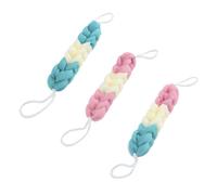 BELLIFFY Exfoliating Body Sponge Bath Wash Cloth 3pcs Long Bath Strips Soap Infused for Women Shower Use Random Color