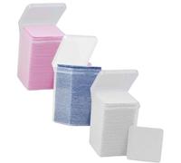 BELLIFFY Eyelash Glue Wiper Pads Bottles with Non-woven for Clean Eyelash Extension Bottle Wipe Total in White Pink Blue for Lash Adhesive Removal and Daily Cleaning