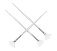 BELLIFFY Face Mask Brush Set Provides Even Application and Extraordinary Coverage for Women Fan Shape 3pcs White Wood and Fiber Material for DIY Facial Mask Use