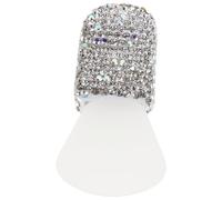 BELLIFFY Face Mask Brush Silicone Rhinestone Handle Mini Comfortable Grip Applicator for Facial Clay Mud Skincare Body Lotions