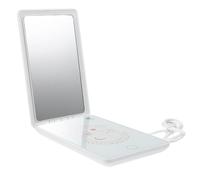 BELLIFFY Face Mask Warmer Portable Sheet Mask Heater with Timing Setting White Abs Material for Home and Traveling with Makeup Mirror