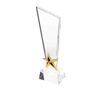BELLIFFY Five Star Crystal Trophy Award for Graduation Party Competition and Tournament Ceremony Standing Crystal Winner Trophy Cup for Student Achievement and Celebration