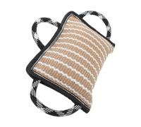 BELLIFFY Flax Dog Bite Pillow for Training Tug for Puppies Adult Dogs Interactive Resistant Bite Cushion for Obedience Agility Skill Development Professional Canine Training Equipment