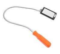 BELLIFFY Flexible 360° Rotatable LED Lighted Underbody Inspection Mirror with Bendable Square Head 63cm for Car Security Checking and Vehicle Repair