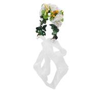 BELLIFFY Flower Cat Headband and Dog Collar Cute Floral Wreath for Pets for Birthdays Weddings and Photo Shoots Comfortable and Skin-friendly Design Cat Costume Accessory
