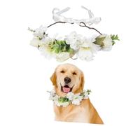 BELLIFFY Flower Crown Floral Headband for Girls Pets Lightweight Hair Accessories for Weddings Festivals Easy to Floral Headdress Romantic Design Convenient Carrying