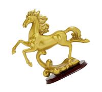 BELLIFFY Golden Horse Shaped Resin Desktop Ornament for Office Table