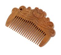 BELLIFFY Hair Comb Mini Portable Static Styling Tool for Women Natural Material Household Comb for Healthy Hair Care and Knot Prevention Peony Design