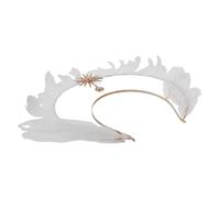 BELLIFFY Halloween Decorations Queen Headband Crown Hairhoop for Cosplay Accessories Halloween Headband Princess Style for Nun Robe Adult Women Costumes Events