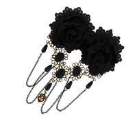 BELLIFFY Halloween Headpin Gothic Style Lace Hair Accessory for Women Pastel Goth Hairpin for Girls
