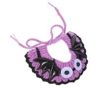 BELLIFFY Halloween Woolen Pet Collar Scarf Adjustable Neck Cozy Cat Accessories for Kittens Puppies Festive Halloween Party Decoration