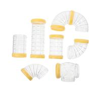 BELLIFFY Hamster Cage Maze Plastic Tunnels Set Hamster Tube Toys Boredom Breaker for Small Pets