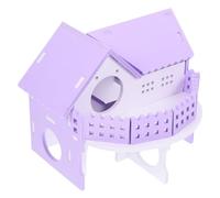 BELLIFFY Hamster House Double-deck Villa Hideout Stylish Small Animal Habitat for Hamsters Functional Sleeping and Play Space Cute and Design for Enhanced Cage Aesthetics