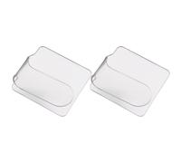 BELLIFFY Handheld Cosmetic Palettes Salon Palettes Makeup Tool 2Pcs Acrylic Portable Lightweight Ergonomic Design for Professional Nail Art Colour Mixing and Makeup Formulation