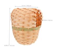 BELLIFFY Handwoven Bamboo Bird Nest with Built Hook Small Bird Shelter for Indoor Outdoor Use Rustic Garden Patio Decor Natural Craft Nest for Wildlife