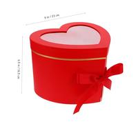BELLIFFY Heart Shaped Box for Flowers Double Layer Rotating Preserved Flower Box Red Packaging Suitable for Birthday Wedding Valentine’S Day