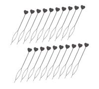 BELLIFFY Heart Shaped Hair Beader Tool Hair Threader 20Pcs Plastic Cute Stylish Design for Bun and Crown