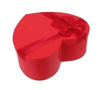 BELLIFFY Heart Shaped Valentine Chocolate Box Medium Size Red with Lid, Empty Flower Paper Box for Chocolates and Flowers, Wedding and Anniversary Present Packaging