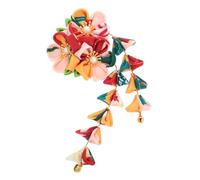 BELLIFFY Japanese Kimono Hair Ornament Floral Tassel Traditional Handmade Hair Clip for Weddings and Cosplay Elegant Design Graceful Flowers for Women