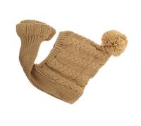 BELLIFFY Knitted Dog Winter Hat with Scarf Cozy Lined Pet Headgear for All Around Protection Stylish and Warm Knitted Dog Cap for Cold Weather Adventures