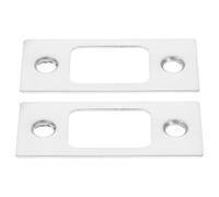 BELLIFFY Lock Strike Plate Flat 2Pcs Stainless Steel Door Lock Reinforcer Plate Quick Installation for Homeowner 2.24 x 0.98 Inch