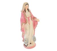 BELLIFFY Mary Delicate Ornament Resin Statue Surface to Desktop with Smooth and Fine Workmanship, Vivid Pink Resin Figurine Decorate Your Living Space