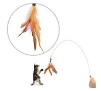 BELLIFFY Metal Wire Cat Teaser Wand with Bell Beads for Indoor Cats and Kittens Interactive Pet Mimicking Bird Flight for Healthy Exercise and Engaging Play Random Colors Random Color