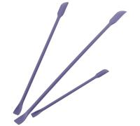 BELLIFFY Mini Silicone Makeup Spatulas 3pcs Set Dual-ended Cosmetic Scoop Tools for Skincare and Lotion Application in Curved Long Tulip Pink