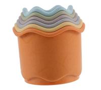 BELLIFFY Multi Color Stackable Rabbit Cups for Pet Bunny Food Holding and Treat Hiding Plastic with Raised Edges and Base Safe Reusable Animal for Rabbits and Bunnies