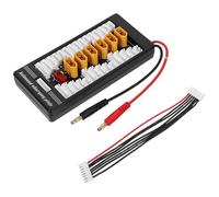 BELLIFFY Multi-Port Lithium Battery Parallel Charging Board with Xt60 Connector (4.0Mm Banana Plug) for Rc Drones, Cars - Portable Lipo Charger Expansion Module for Home and Outdoor Use