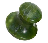 BELLIFFY Mushroom Shaped Hot Massage Stone Facial Massager Tool for Face and Neck Versatile Green Jade Gua Sha Scraping Tool for Skin Care and Firming Suitable for All Skin Types