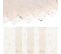 BELLIFFY Natural Bark Rice Paper for Calligraphy and Painting 19X29Cm, 60 Sheets Handmade Vintage Craft Paper for Art Creation, Scrapbooking, and Decoupage Projects