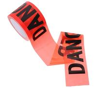 BELLIFFY Non-Adhesive Red Crime Scene Tape Roll 7.5Cm X 100M, Warning and Caution Safety Barrier Tape for Incident and Hazard Area Marking