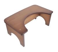BELLIFFY Non-Slip Bamboo Toilet Stool for Adults Bathroom Footrest Bench Stable Pooping Stool with Anti-Skid Surface Small Elegant Squat Aid for Comfortable Defecation