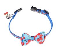 BELLIFFY Outdoor Cat Collar Removable Bell Wear-resistant Decorative Kitten Collar Adjustable for Festive Occasions and Daily Wear Cute Cherry Bow Design