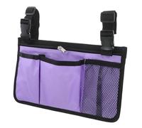 BELLIFFY Oxford Cloth Wheelchair Side Bag with Strap Capacity Hanging Armrest Pouch for Walker and Mobility Scooter Accessories Portable Travel Storage for Seniors Lightweight Anti-wear