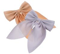 BELLIFFY Pcs Big Bow Clips for Girls Blue Bows Hair Accessories Reusable Bun Clips for Hair for Little Girls