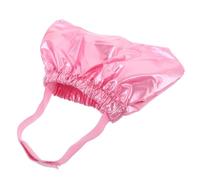 BELLIFFY Pet Shower Cap Hat Waterproof Red Medium with Adjustable Strap Dog Ear Covers Bath Protection for Cats and Dogs Bathing Grooming