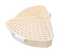 BELLIFFY PET Triangle Potty Trainer for Rabbits and Small Animals - Anti-Fall Design Corner Litter Box Plastic PET Toilet for Guinea Pigs and Bunnies