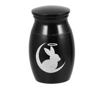BELLIFFY Pet Urn for Rabbit Ashes Small Metal Keepsake Decorative Mini Urn for Pet Memorial