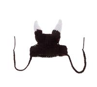 BELLIFFY Pet Viking Horn Hat for Cats and Dogs Knitted Crochet Costume for Halloween and Birthday Parties Stylish Headband Accessory for Pets Adorable Viking Theme Design