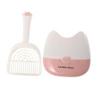 BELLIFFY Plastic Cat Litter Scooper with Holder Lightweight Fine Mesh Sifter Dual Gap Design Easy to Remove Filter for Kitten and Cat Poop Cleaning Pet Supplies