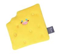 BELLIFFY Plush Cheese-shaped Dog Snuffle Pad for Foraging and Squeaky Play Soft Plush Material Interactive Puppy for Stress Relief and Treat Hunting