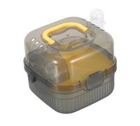 BELLIFFY Portable Double-Layer Small Animal Pet Carrier Cage with Handle, Yellow Plastic Hamster Travel Carrying Case for Guinea Pigs, Hamsters, and Small Pets