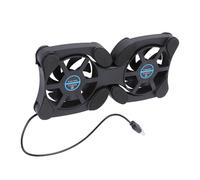 BELLIFFY Portable Foldable Laptop Cooling Pad with Dual Fans Usb-powered Notebook Cooler Stand Construction Anti-slip Pads for Office and Travel